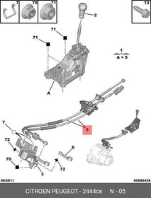 2444CE, Трос АКПП CITROEN C4 /PEUGEOT 307