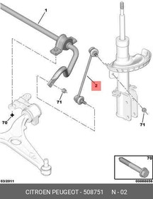 Тяга подвески CITROEN/PEUGEOT 508751