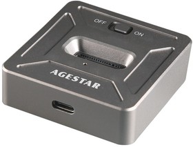 Фото 1/5 Док-станция SSD AgeStar 31CBNV1C NVMe USB3.2 алюминий черный M2 2280 M-key