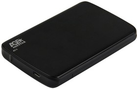 Фото 1/7 Внешний корпус для HDD/SSD AgeStar 31UB2A12C SATA USB3.1 пластик/алюминий черный 2.5"