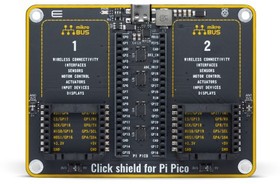 Фото 1/2 MIKROE-4985, Click board; adapter; analog,GPIO,I2C, PWM,SPI,UART; 3.3VDC,5VDC