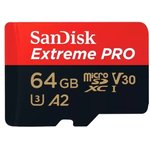 Micro SecureDigital 64GB SanDisk Extreme Pro microSD UH for 4K Video on ...