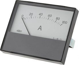 Фото 1/2 R68M-100A-002, R68M Analogue Panel Ammeter 100A DC, 63.5mm x 62.5mm, ±8 % Moving Magnet