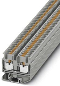 Фото 1/4 3248125, MPT 2.5 Series Grey Feed Through Terminal Block, 2.5mm², Single-Level, Push In Termination