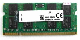 Фото 1/2 Оперативная память 4Gb DDR-II 800MHz Kingston SO-DIMM (KVR800D2S6/4G)