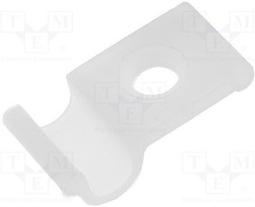 Фото 1/2 HURCS-2-01, Screw mounted clamp; polyamide; natural; Cable P-clips