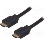 CHB006, Кабель, HDCP 2.2,HDMI 2.0, вилка HDMI, с обеих сторон, 5м, черный