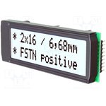 EA DIP162J-DN3LW, Дисплей: LCD; алфавитно-цифровой; FSTN Positive; 16x2; 68x26,8мм