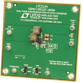 Фото 1/2 DC1859A, Power Management IC Development Tools 15V, 5A 2-Phase Synchronous Step-Up DC/DC Converter with Output Disconnect