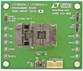 DC2252A-A, Power Management IC Development Tools LTC3882EUJ Demo Board - Programming Clam