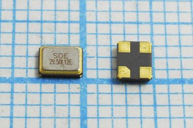 Резонатор кварцевый 29.5МГц в корпусе SMD 3.2x2.5мм, 1-ая гармоника, нагрузка 12пФ; 29500 \SMD03225C4\12\ 10\ 30/-40~85C\SMD3225\1Г