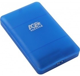 AgeStar 3UBCP3 (BLUE) USB 3.0 Внешний корпус 2.5" SATAIII HDD/SSD USB 3.0, пластик, синий, безвинтовая конструкция