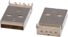 A-USB A-LP-SMT-C, Right Angle, SMT, Plug Type A USB Connector, Assmann | купить в розницу и оптом
