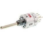 MR 2-5, Rotary Switch, Poles %3D 2, Positions %3D 5, 36°,