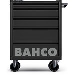 1472K5BLACK, 5 drawer Solid Steel Wheeled Tool Chest, 965mm x 693mm x 510mm