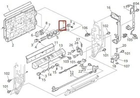 Ricoh D0092576, Ось транспортных роликов