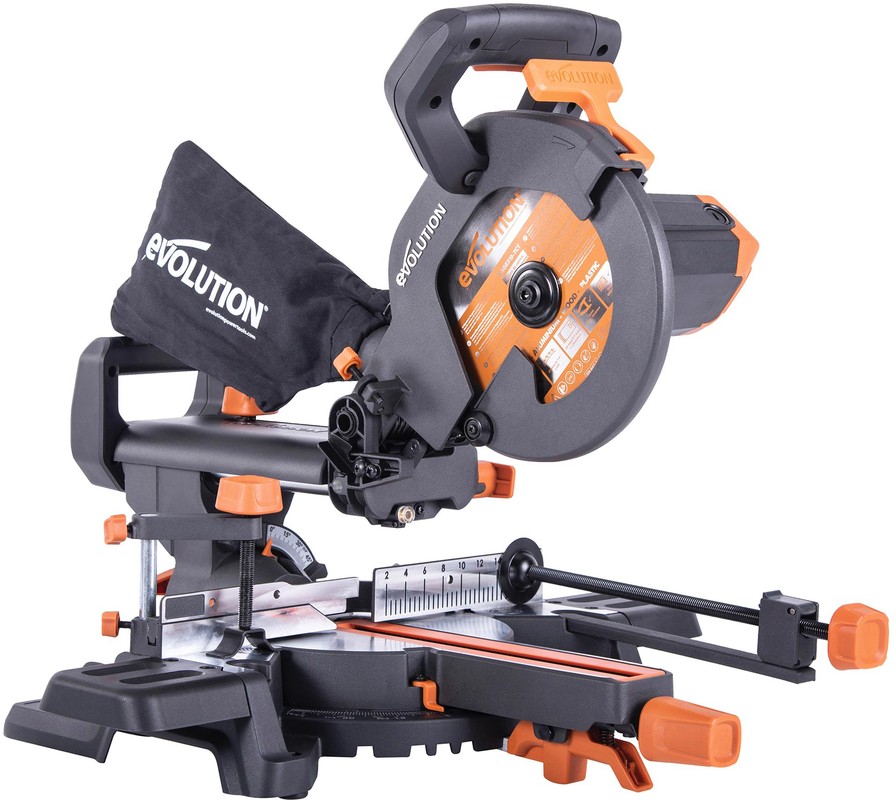R210SMS 230V Mitre Saw Electric UK Plug 230V 1.5kW 210 mm Evolution R210 Mitre Saws Series