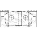 0101-NCP20F, колодки дисковые передние!\ Toyota Corolla 1.4/1.6WT-i 01-02