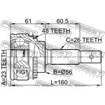 0110-051A48, ШРУС наружный к-кт!\ Toyota Avensis 1.6i/VVTi/1.8i/2.0TD 97-03
