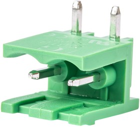 Фото 1/2 2EGTR-5.08-02P-14-00, Клеммник, 2-контактный 5.08мм, угловой