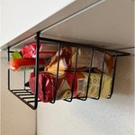 Корзина подвесная на полку цвет черный матовый СКЛ07-00015