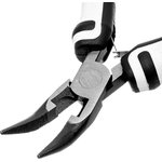 17831, Длинногубцы Mini, 125 мм, изогнутые, авторазжим, PRO