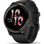 Смарт-часы Garmin Venu 2, 33мм, 1.3", черный/черный [010-02430-11]