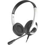 Гарнитура A4Tech Fstyler (FH100U (PANDA)) белый/черный 2м накладные USB