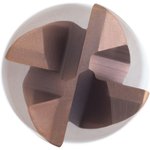 AHNO Фреза твердосплавная радиусная 10мм (L=75, l=25, хв=10) Z4 35° по стали ...