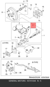 93741044, Субцилиндр главный тормозной а m100, n/s