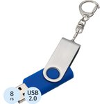 Флеш-память Twist, 8Gb, USB 2.0, брелок, син, 4437.48