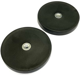 Фото 1/4 Магнитное крепление KP66/M6 прорезиненное с внутренней резьбой - 2 штуки