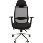 555LUX, Кресло VT_CHAIRMAN 555 LUX ткань TW черный хром