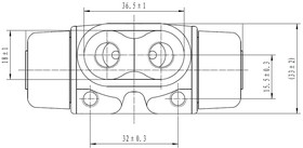 Фото 1/4 CF0135, Цилиндр торм. для а/м Hyundai Sonata EF (98-) зад. лев./прав. d=19мм (CF 0135)