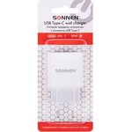 Зарядное устройство быстрое сетевое (220 В), Type-C PD 20 Вт, 3 A, белое, 455507