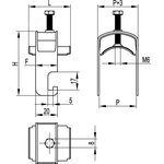 BHP3238, Cable holder 32-38mm for profile mounting