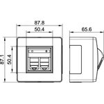 Box PDD-N60 with 2 sockets Brava RJ45 cat.5E ...