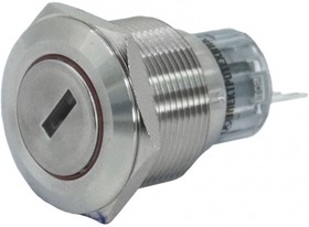Photo 1/6 ET259216, GQ22-L-11Y/23/S, metal, 1NO+1NC, 2 positions without fixed lock with key I-II, d22mm, IP40 (ET)