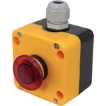 ПКУ22-K188F-65У1, 1 красный гриб без фиксации (2НЗ), IP65 (ЭТ)