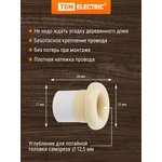 SQ2802-0008, Insulator for retro pass-through wiring (ceramic sleeve) "ECO" pine ...