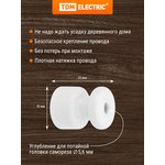 SQ2802-0017, Ceramic White Retro Wiring Insulator (10 pcs/pack) TDM Electric