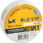UIZ-13-10-10M-K01, MIXTAPE BASIC Изолента 0,13х15мм белая 10м IEK