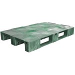 Паллет 1200x800x150 сплошной, на 3-х полозьях зеленый П-120.80.15-Сп3З/Д
