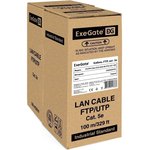 EX281812RUS, Кабель ExeGate FUTP4-C5e-CCA- S24-IN-PVC-GY-100 FTP 4 пары кат.5e ...