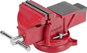 Фото 1/10 18601, Тиски слесарные, 125 мм, поворотные, с наковальней