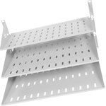 Stationary shelf CMO MS-20 2U weight:15kg. 19" 200mm gray (pack:1 pc)