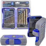 Набор сверл по металлу 15пр 1,5-2шт,2-2шт,2,5-2шт, 3,3,2,3,5,4,4 ,5,5,6,8,10мм в ...