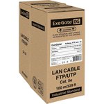 EX281812RUS, Кабель ExeGate FUTP4-C5e-CCA- S24-IN-PVC-GY-100 FTP 4 пары кат.5e ...