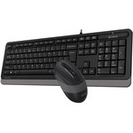 A4Tech F1010 GREY, Клавиатура + мышь A4Tech Fstyler F1010 клав:черный/серый ...