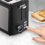 Тостер Redmond T901 черный/хром